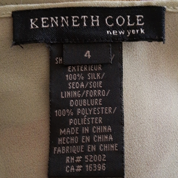 Kenneth Cole Silk Chiffon Asymmetrical Top Sz 4 - Picture 3 of 10